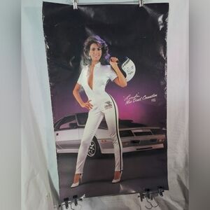 Vintage Miss Direct Connection 1985 Linda Dodge Daytona Racing Poster 24x39